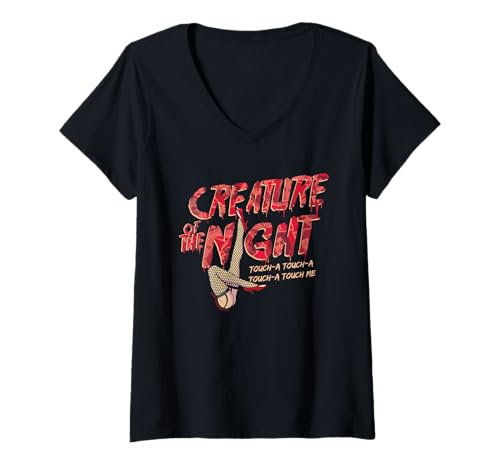 Damen Rocky Horror Show Die Kreatur der Nacht, Beine, Touch-A Light T-Shirt mit V-Ausschnitt Damen Rocky Horror Show Die Kreatur der Nacht, Beine, Touch-A Light T-Shirt mit V-Ausschnitt von Rocky Horror Show