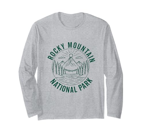Rocky Mountain National Park Colorado Souvenir Herren Damen Langarmshirt von Rocky Mountain National Park Souvenirs