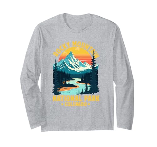 Rocky Mountain National Park Colorado Souvenir Herren Damen Langarmshirt von Rocky Mountain National Park Souvenirs