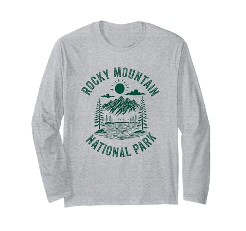 Rocky Mountain National Park Colorado Souvenir Herren Damen Langarmshirt von Rocky Mountain National Park Souvenirs