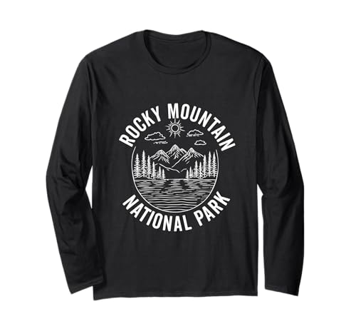 Rocky Mountain National Park Colorado Souvenir Herren Damen Langarmshirt von Rocky Mountain National Park Souvenirs