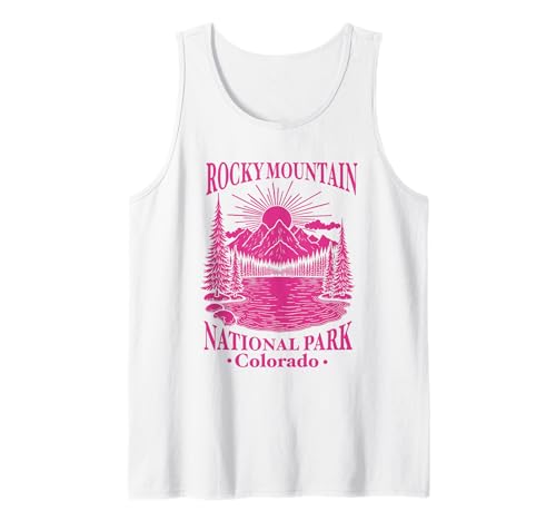 Rocky Mountain National Park Colorado Souvenir Herren Damen Tank Top von Rocky Mountain National Park Souvenirs