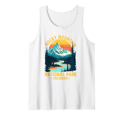 Rocky Mountain National Park Colorado Souvenir Herren Damen Tank Top von Rocky Mountain National Park Souvenirs
