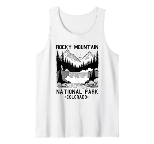 Rocky Mountain National Park Colorado Souvenir Herren Damen Tank Top von Rocky Mountain National Park Souvenirs
