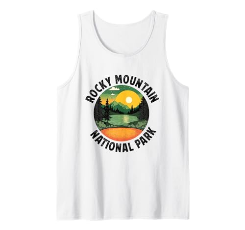 Rocky Mountain National Park Colorado Souvenir Herren Damen Tank Top von Rocky Mountain National Park Souvenirs