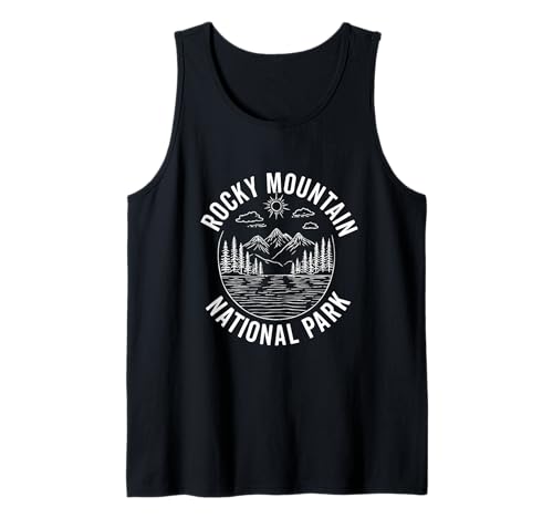 Rocky Mountain National Park Colorado Souvenir Herren Damen Tank Top von Rocky Mountain National Park Souvenirs