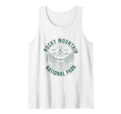 Rocky Mountain National Park Colorado Souvenir Herren Damen Tank Top von Rocky Mountain National Park Souvenirs