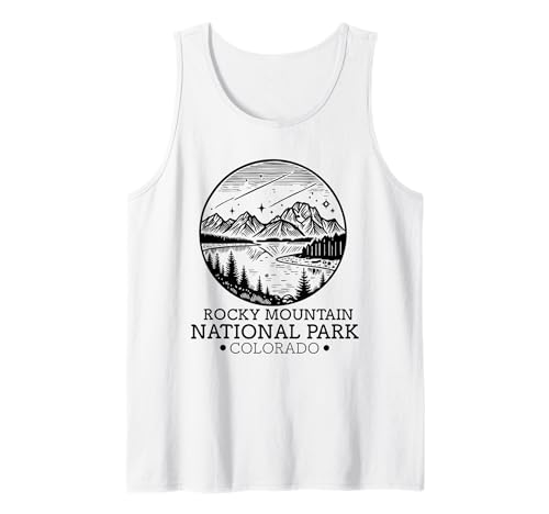 Rocky Mountain National Park Colorado Souvenir Herren Damen Tank Top von Rocky Mountain National Park Souvenirs