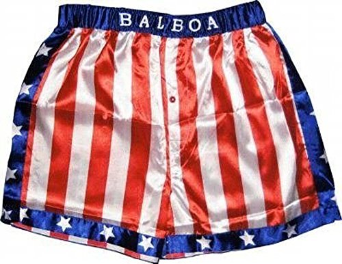 Rocky Balboa Herren Shorts mit amerikanischer Flagge Gr. XL, mehrfarbig von Rocky