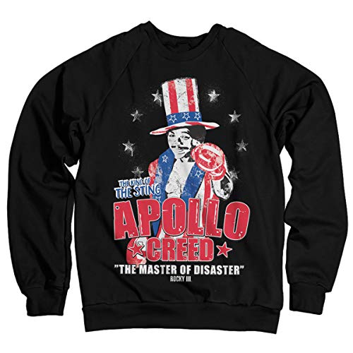 Rocky Offizielles Lizenzprodukt Apollo Creed Sweatshirt (Schwarz) X-Large von Rocky