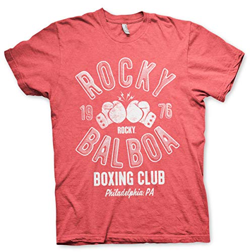 Rocky Offizielles Lizenzprodukt Balboa Boxing Club Herren T-Shirt (Rot-Heather), Large von Rocky