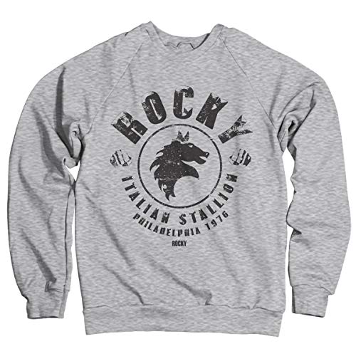 Rocky Offizielles Lizenzprodukt Italian Stallion Sweatshirt (Heather-Grau) Medium von Rocky