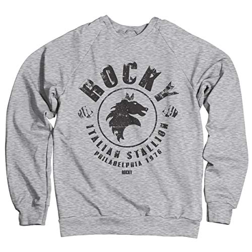 Rocky Offizielles Lizenzprodukt Italian Stallion Sweatshirt (Heather Gray) X-Large von Rocky