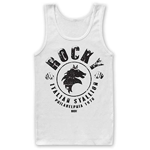 Rocky Offizielles Lizenzprodukt Italian Stallion Tank Top Weste Weiß Small von Rocky