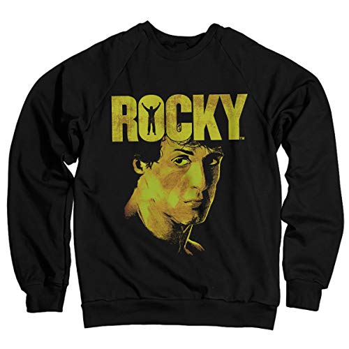 Rocky Offizielles Lizenzprodukt Sylvester Stallone Sweatshirt (Schwarz) Medium von Rocky