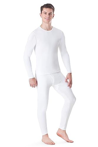 Rocky Thermounterwäsche für Herren (Long Johns Thermal-Set) Shirt & Hose, Basisschicht mit Leggings/Unterhose Ski/Extreme Kälte, Weiss/opulenter Garten, 4X-Large von Rocky