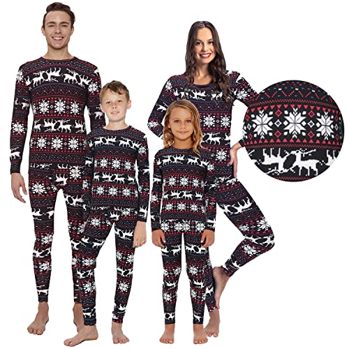 Weihnachts-Rentier Thermounterwäsche – Pyjama-Sets für die ganze Familie (Männer, Frauen, Jungen und Mädchen) passende Merry Xmas PJs, Weihnachtsdesign, M von Rocky