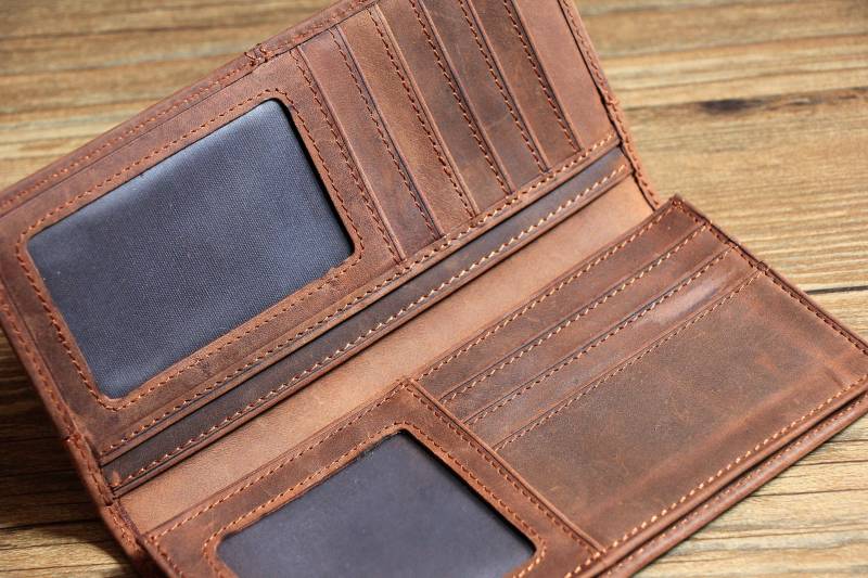 Beunruhigt Leder Portemonnaie Vollnarbenes Rindsleder, Iphone-Kompatibel von RockyLeatherDesign