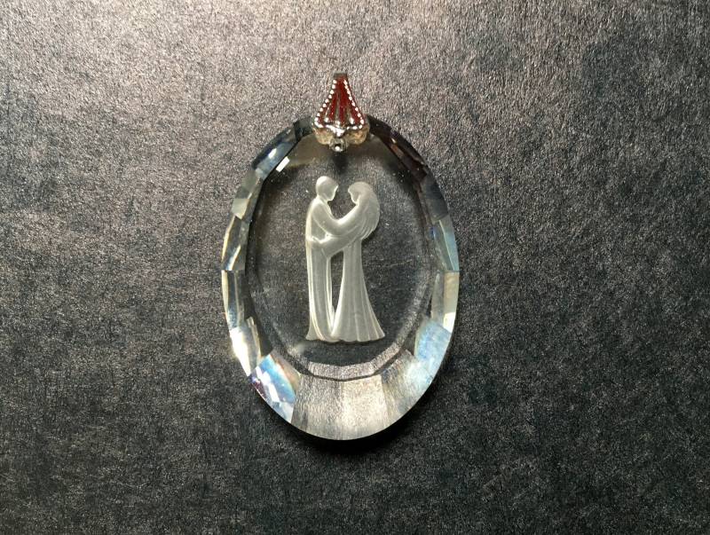 Jahrgang Swarovski Reverse Geschnitzt Tiefdruck Kristall Anhänger Liebhaber Paar Artikel #6122 32x22mm Selten von RodaLova