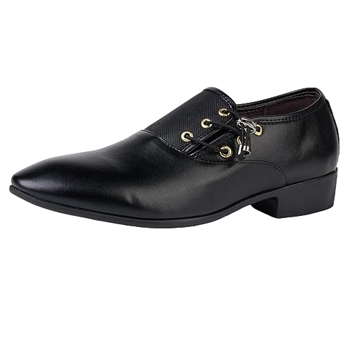 Rodawu Anzugschuhe Herren Klassischer Business Derby Oxfords Hochzeit Schuhe Schwarz 43EU von Rodawu