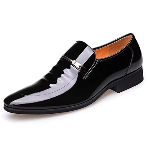 Rodawu Mokassins Herren Leder Sommer Elegant Klassisch Casual Loafers Bootsschuhe Schwarz 45EU von Rodawu