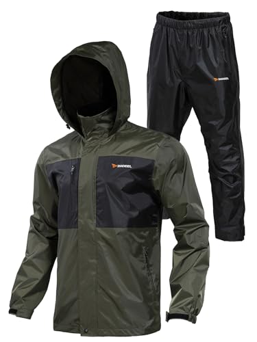 Rodeel Waterproof Fishing Rain Suit for Men (Rain Gear Jacket & Trouser Suit) von Rodeel