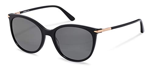 Rodenstock Damen R3322 leichte und runde Brille aus hochwertigem Acetat, Black, Rose Gold, S EU von Rodenstock