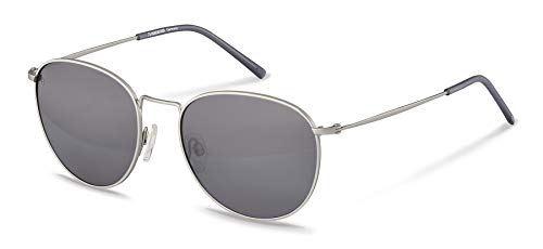 Rodenstock Unisex R1426 runde Sonnenbrille mit Edelstahlgestell, Silver, Grey, M EU von Rodenstock