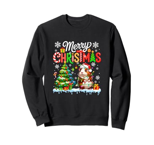 Frohe Weihnachten Santa Meerschweinchen buntes Kostüm Kinder Sweatshirt von Rodent Christmas Costume