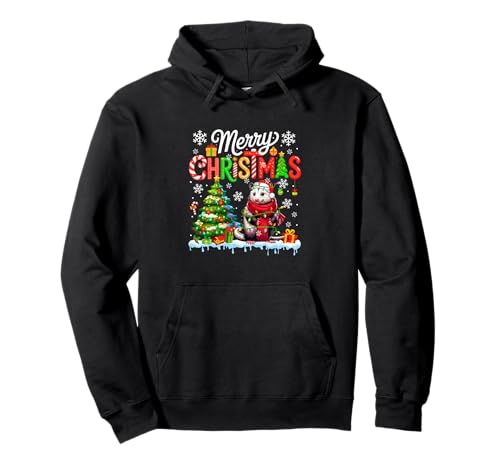 Frohe Weihnachten Santa Opossum buntes Kostüm Kinder Kleinkind Pullover Hoodie von Rodent Christmas Costume