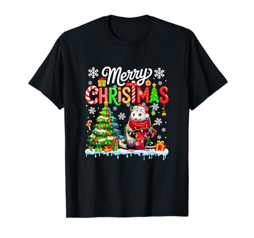 Frohe Weihnachten Santa Opossum buntes Kostüm Kinder Kleinkind T-Shirt von Rodent Christmas Costume