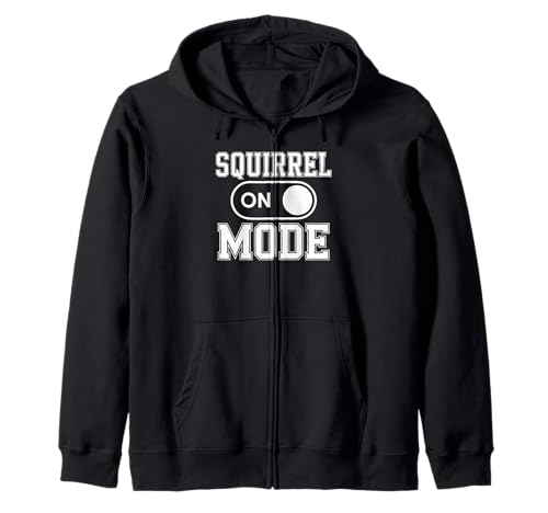 Humorvolles Eichhörnchen im Modus, wilde Tieraktivität, Damen, Herren Kapuzenjacke von Rodent Enthusiast Joke Energy Pun Owner Student