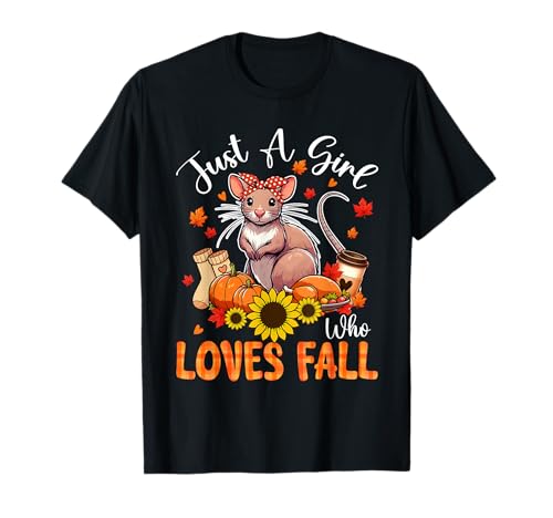 A Girl Loves Fall Thanksgiving Signs Kangaroo Rat Bow Tie T-Shirt von Rodent Thanksgiving Costume