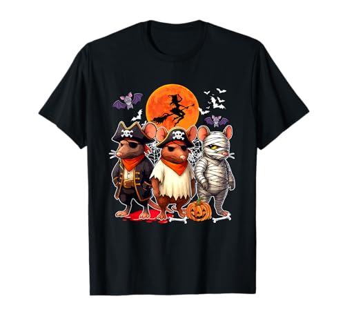 Three Funny Rats Costume Pirate Boo Mummy Halloween Kids T-Shirt Three Funny Rats Costume Pirate Boo Mummy Halloween Kids T-Shirt von Rodent Thanksgiving Costume