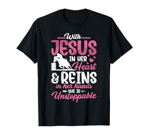 Mit Jesus Barrel Racer Race Barrel Racing Pferderodeo Damen T-Shirt Mit Jesus Barrel Racer Race Barrel Racing Pferderodeo Damen T-Shirt von Rodeo Cowgirl Barrel Racing Barrel Racer Apparel