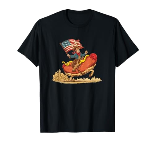 USA Rodeo Hotdog Kostüm für Weenie Jungen und Mädchen T-Shirt von Rodeo Hotdog Outfit