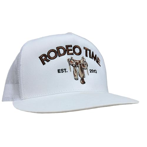 Rodeo Time Dale Brisby Seat Rig Adjustable Snapback Hat, Weiss/opulenter Garten, Einheitsgröße von Rodeo Time