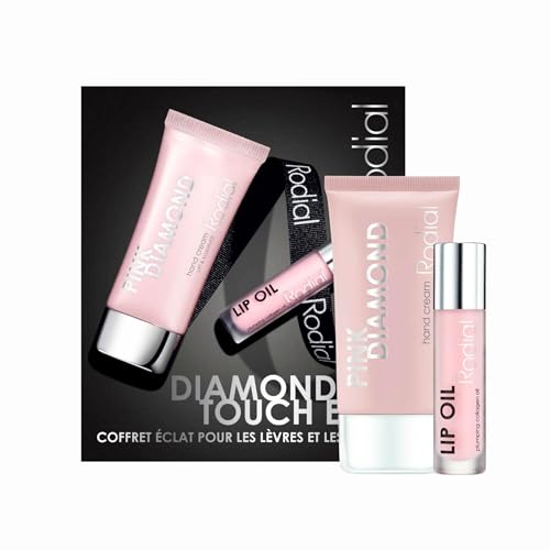 Rodial Diamond Touch Edit | Pink Diamond Hand Cream (50 ml) + Plumping Collagen Lip Oil (4g) | Schönheitsset für Hände und Lippen zur Verbesserung des Glanzes | Geschenkbox von Rodial