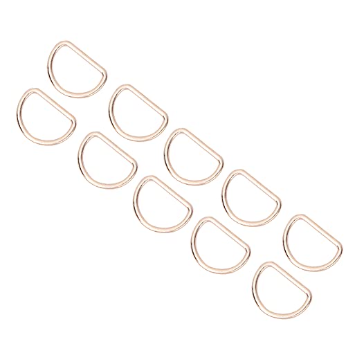Rodipu Einstellen der D-Ringe aus Schlaufenlegierung D-Ringe, D-Ring aus Metall, für Gurtbänder mit Beutelgürtel(15mm Inner Diameter Gold) von Rodipu