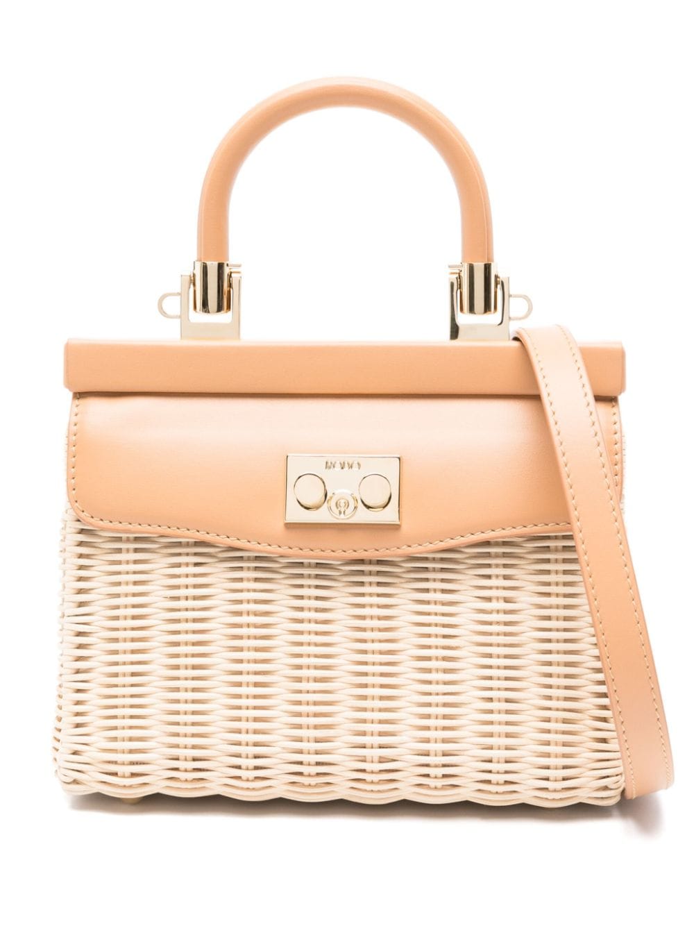 Rodo Paris Mini-Tasche aus Stroh - Braun von Rodo