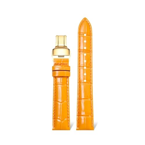 Rodsah Farbiges Leder-Uhrenarmband, glänzend, 12–22 mm, universelles Uhrenarmband, wasserdicht,13mm von Rodsah