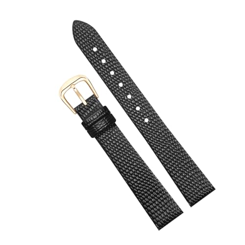 Rodsah Handgefertigtes Vintage-Lederarmband mit Eidechsenmuster, 10–20 mm, flache Schnittstelle, universelles Uhrenarmband,10mm von Rodsah