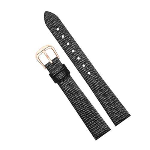 Rodsah Handgefertigtes Vintage-Lederarmband mit Eidechsenmuster, 10–20 mm, flache Schnittstelle, universelles Uhrenarmband,10mm von Rodsah