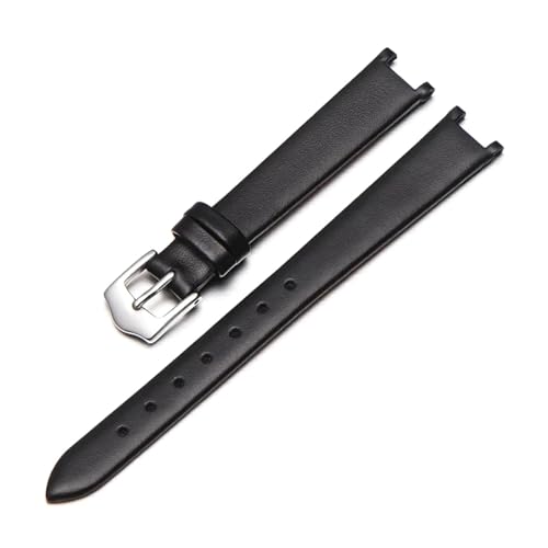 Rodsah Lederarmband, 12 x 8 mm / 18 x 10 mm, gekerbtes Uhrenarmband, Leinwandbindung, Damenarmband,18mm - 10mm von Rodsah