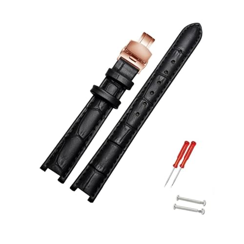Rodsah Lederarmband 12–20 mm, gekerbt, Uhrenzubehör für Herren und Damen,16x10mm von Rodsah