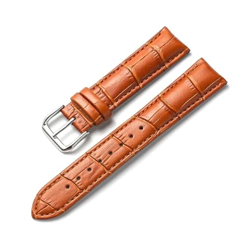Rodsah Lederarmband für Damenuhren, weiches Armband – 12 mm, 14 mm, 16 mm, 18 mm, 20 mm,Hellbraun,14mm von Rodsah
