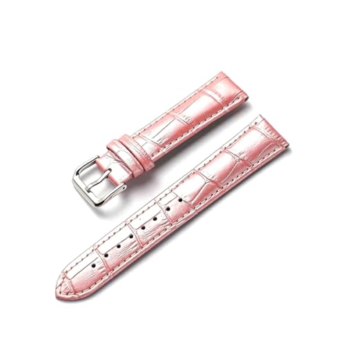 Rodsah Lederarmband für Damenuhren, weiches Armband – 12 mm, 14 mm, 16 mm, 18 mm, 20 mm,Rosa,12mm von Rodsah