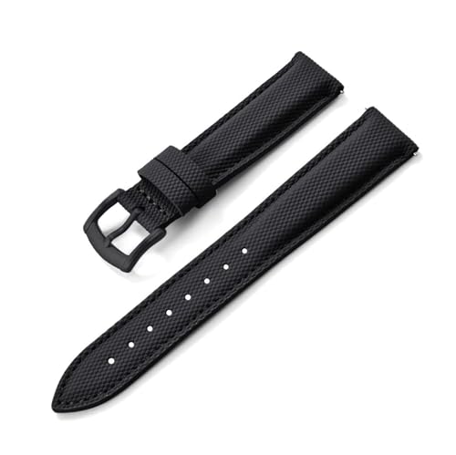 Rodsah PVC-Nylon-Uhrenarmband, 18–19 mm, 20–22 mm, Schnellverschluss, Sportarmband,19mm von Rodsah