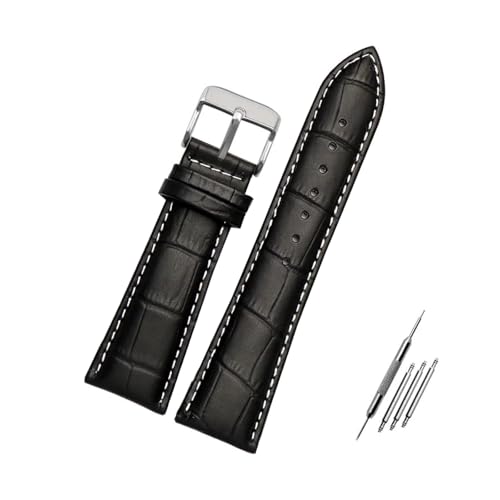 Rodsah Uhrenarmband 23 mm, 24 mm, 26 mm, 28 mm, große Breite, schwarz-braun, universelle Uhrenarmbänder für Herrenuhrenzubehör,19mm von Rodsah