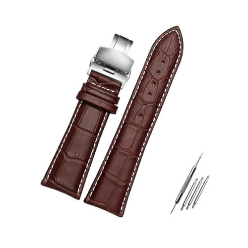 Rodsah Uhrenarmband 23 mm, 24 mm, 26 mm, 28 mm, große Breite, schwarz-braun, universelle Uhrenarmbänder für Herrenuhrenzubehör,21mm von Rodsah